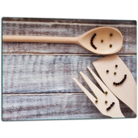 Tablero de corte de placa de vidrio 52x40 cucharada de madera