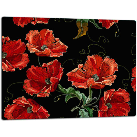Tablero de corte de placa de vidrio 52x40 flores