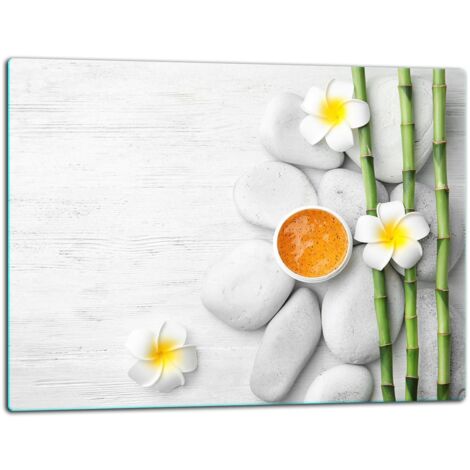 Tablero de corte de placa de vidrio 52x40 flores