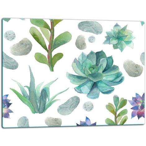 Tablero de corte de placa de vidrio 52x40 flores