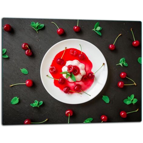 Tablero de corte de placa de vidrio 52x40 fruta