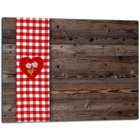 Tablero de corte de placa de vidrio 52x40 madera