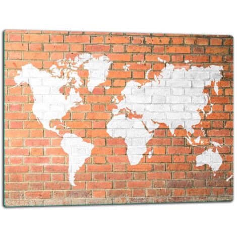 Tablero de corte de placa de vidrio 52x40 Mapa