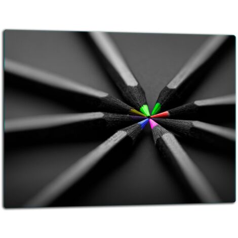 Tablero de corte de placa de vidrio 52x40 negro