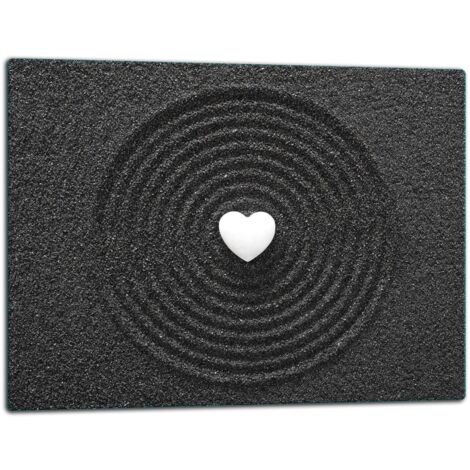 Tablero de corte de placa de vidrio 52x40 negro