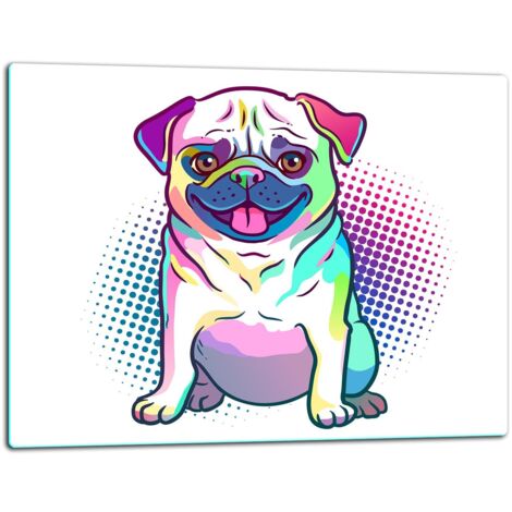 Tablero de corte de placa de vidrio 52x40 Perro