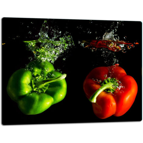 Tablero de corte de placa de vidrio 52x40 pimientos