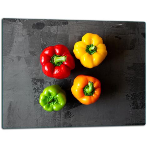 Tablero de corte de placa de vidrio 52x40 pimientos