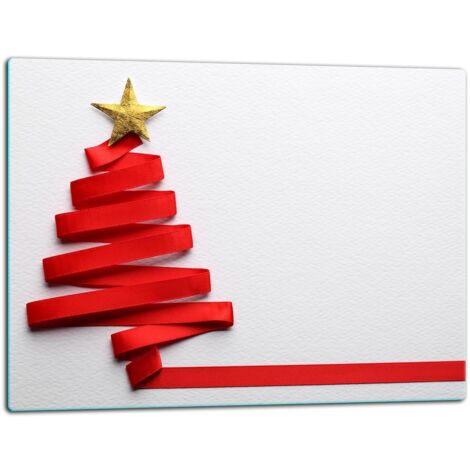 Tablero de corte de placa de vidrio 52x40 rbol de Navidad