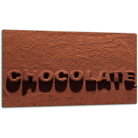 Tablero de corte de plato de vidrio 52x30 chocolate