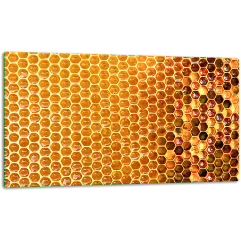 Tablero de corte de plato de vidrio 52x30 miel