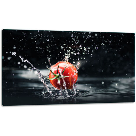 Tablero de corte de plato de vidrio 52x30 tomate