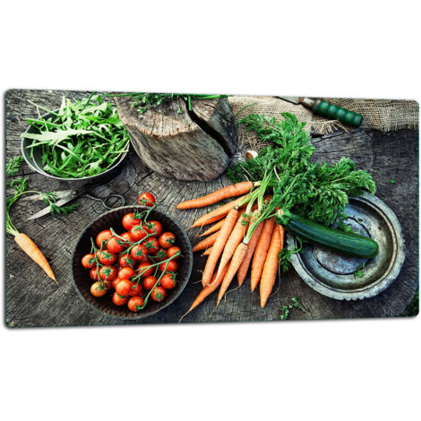 Tablero de corte de plato de vidrio 52x30 vegetales