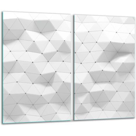 Tablero de corte de vidrio 2x 30x52 Patrón blanco