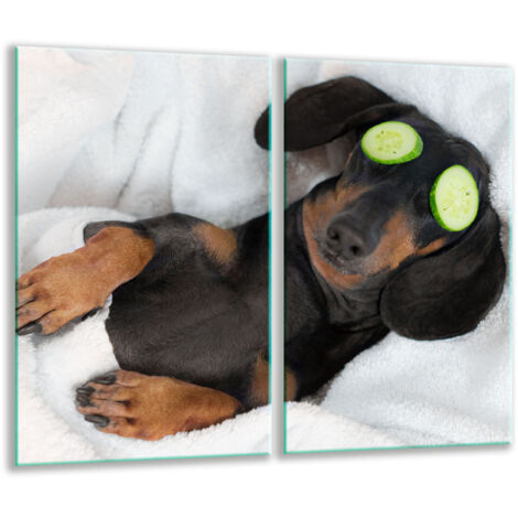 Tablero de corte de vidrio 2x 30x52 Perro