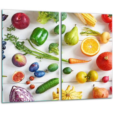 Tablero de corte de vidrio 2x 30x52 verduras