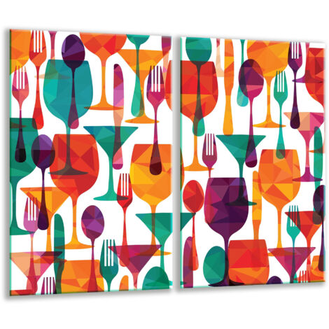Tablero de corte de vidrio 2x 30x52 vino
