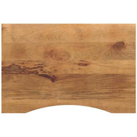 Tablero de escritorio con curva madera mango rugosa 80x50x2,5cm