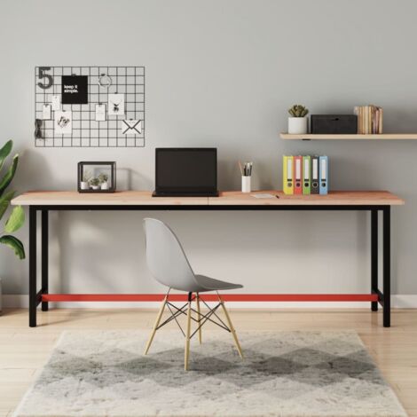 Tablero de escritorio madera maciza de haya 220x55x2,5 cm vidaXL