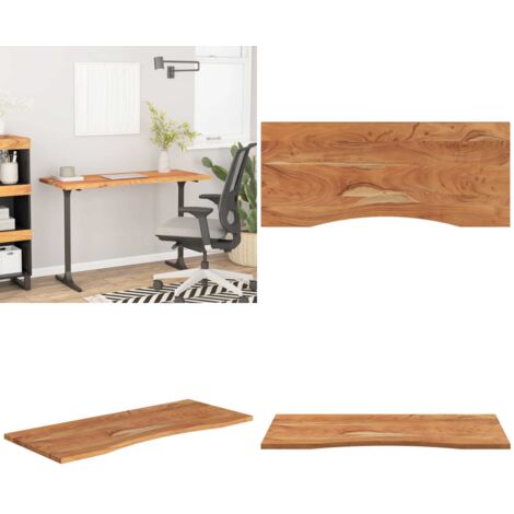 Tablero de escritorio rectangular madera acacia 110x50x2,5 cm - Mesa de trabajo - Mesa de madera