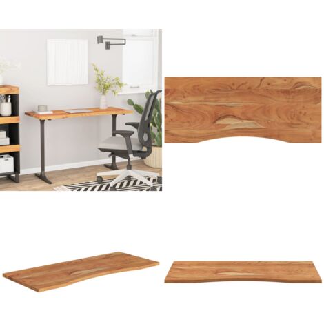 Tablero de escritorio rectangular madera acacia 120x50x2,5 cm - Mesa de madera - Mesa de comedor
