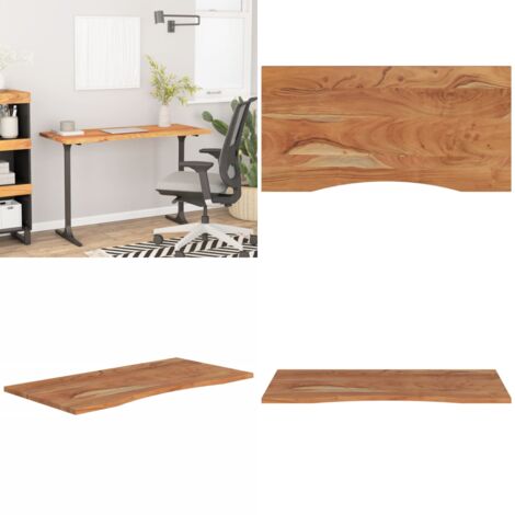 Tablero de escritorio rectangular madera acacia 120x60x2,5 cm - Mesa de madera - Mesa de acacia