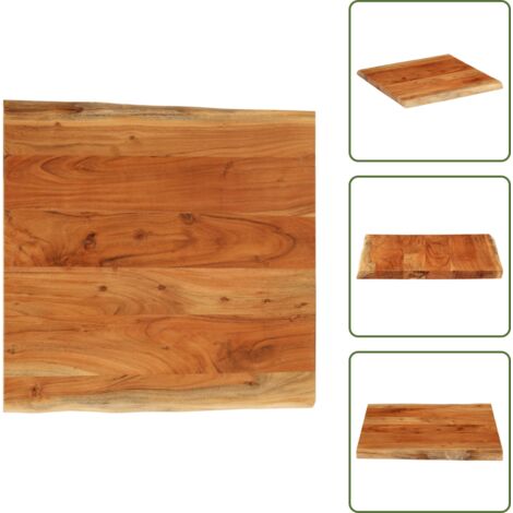 Tablero de madera - vidaXL Tablero mesa cuadrado borde natural madera acacia 40x40x3,8 cm - Mesa de bar