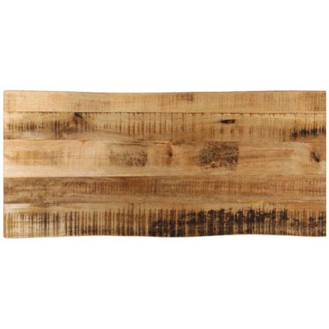 Tablero de mesa borde natural madera maciza mango 100x40x2,5 cm