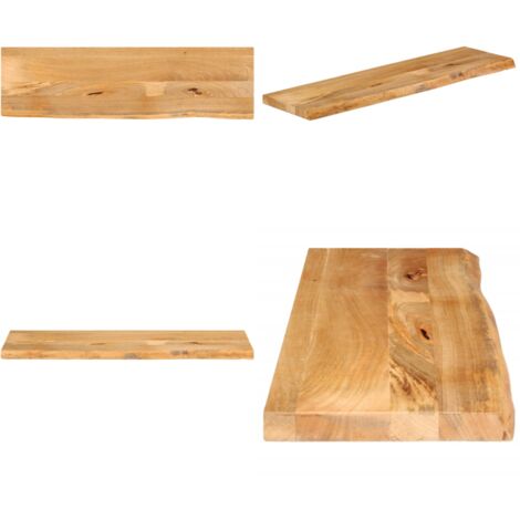 Tablero de mesa borde natural madera maciza mango 100x40x3,8 cm - Madera de mango - Mesa de madera maciza