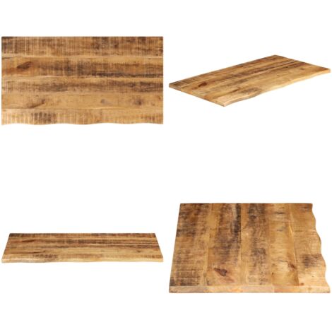 Tablero de mesa borde natural madera maciza mango 100x60x2,5 cm - Madera de mango - Tablero de mesa