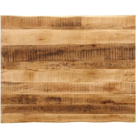 Tablero de mesa borde natural madera maciza mango 100x80x2,5 cm