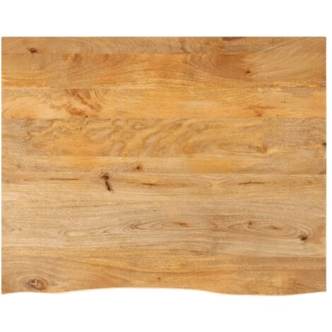 Tablero de mesa borde natural madera maciza mango 100x80x3,8 cm