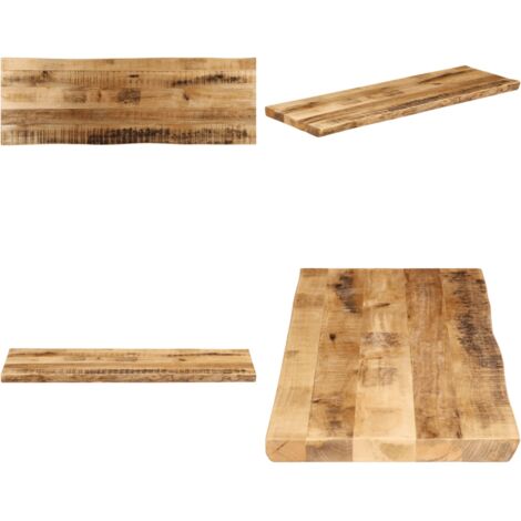 Tablero de mesa borde natural madera maciza mango 110x40x2,5 cm - Madera de mango - Mesa de madera maciza