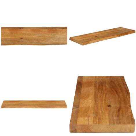 Tablero de mesa borde natural madera maciza mango 110x40x3,8 cm - Madera de mango - Mesa de madera maciza