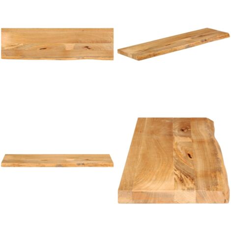 Tablero de mesa borde natural madera maciza mango 110x40x3,8 cm - Madera de mango - Mesa de madera maciza