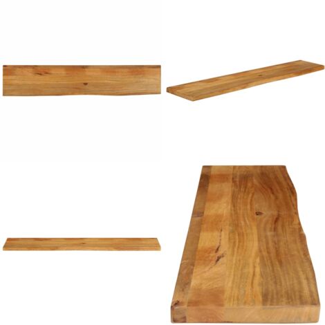 Tablero de mesa borde natural madera maciza mango 160x30x2,5 cm - Madera de mango - Mesa de madera maciza