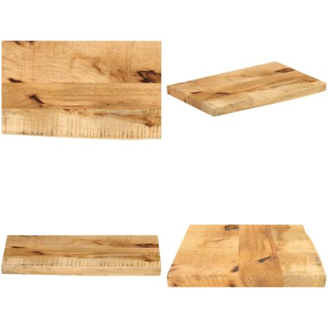 Tablero de mesa borde natural madera maciza mango 40x20x2,5 cm - Madera de mango - Superficie de mesa