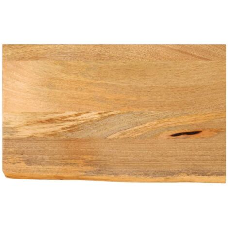 Tablero de mesa borde natural madera maciza mango 40x20x3,8 cm