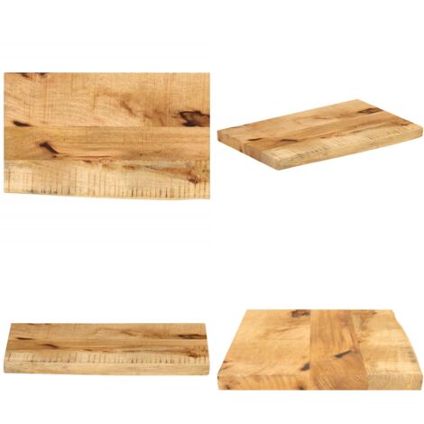 Tablero de mesa borde natural madera maciza mango 50x20x2,5 cm - Madera de mango - Tablero de mesa