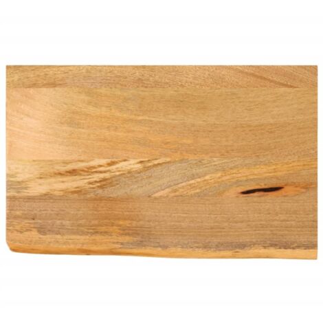 Tablero de mesa borde natural madera maciza mango 50x20x3,8 cm