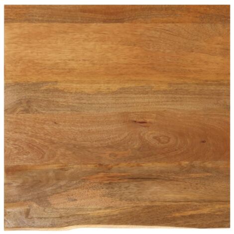 Tablero de mesa borde natural madera maciza mango 60x60x2,5 cm