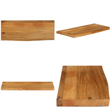 Tablero de mesa borde natural madera maciza mango 70x40x3,8 cm - Madera de mango - Superficie de mesa