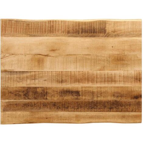 Tablero de mesa borde natural madera maciza mango 80x60x2,5 cm