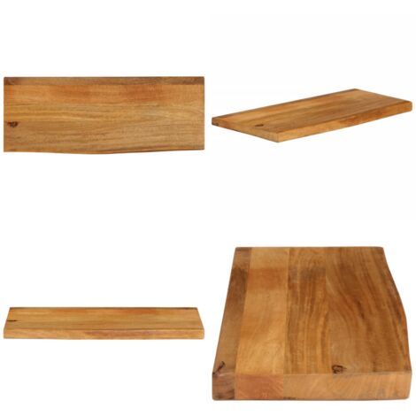 Tablero de mesa borde natural madera maciza mango 90x40x2,5 cm - Madera maciza - Mango