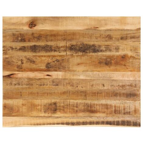 Tablero de mesa borde natural madera maciza mango 90x80x2,5 cm