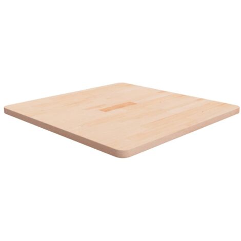 Tablero de mesa cuadrada madera de roble sin tratar 70x70x2,5cm