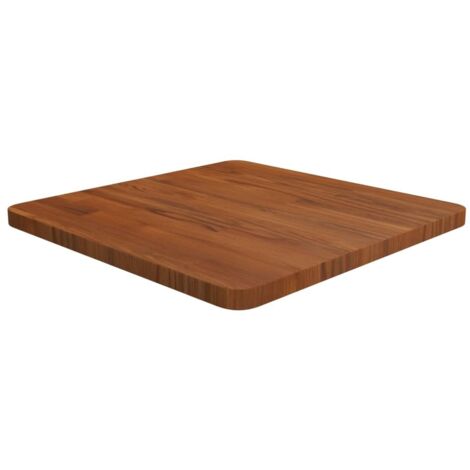 Tablero de mesa cuadrada madera roble marrón oscuro 50x50x2,5cm