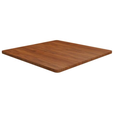 Tablero de mesa cuadrada madera roble marrón oscuro 80x80x2,5cm