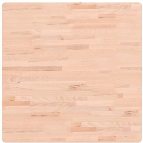 Tablero de mesa cuadrado de madera maciza de haya 80x80x2,5 cm vidaXL