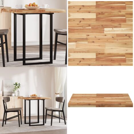 Tablero de mesa cuadrado madera maciza acacia 70x70x4 cm - Mesa de madera - Mesa de comedor